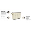 Pemberly Row Contemporary Wood Kitchen Cart in Off White Finish