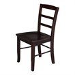 Pemberly Row Ladderback Dining Chair in Rich Mocha(set of 2)