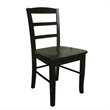 Pemberly Row Ladderback Dining Chair in Rich Mocha(set of 2)