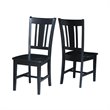 Pemberly Row Modern Splatback Dining Chair in Black (set of 2)