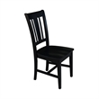 Pemberly Row Modern Splatback Dining Chair in Black (set of 2)
