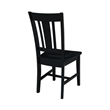 Pemberly Row Modern Splatback Dining Chair in Black (set of 2)