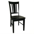 Pemberly Row Modern Splatback Dining Chair in Black (set of 2)