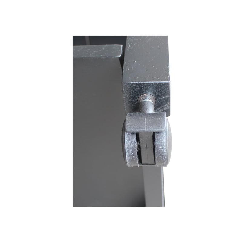 Pemberly Row Contemporary Microwave Cart in Black / Natural Finish