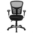 Pemberly Row Contemporary Mid-Back Mesh Office Chair in Black