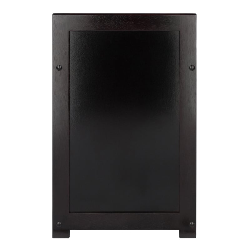 Pemberly Row Storage Transitional Solid Wood Bench in Dark Espresso