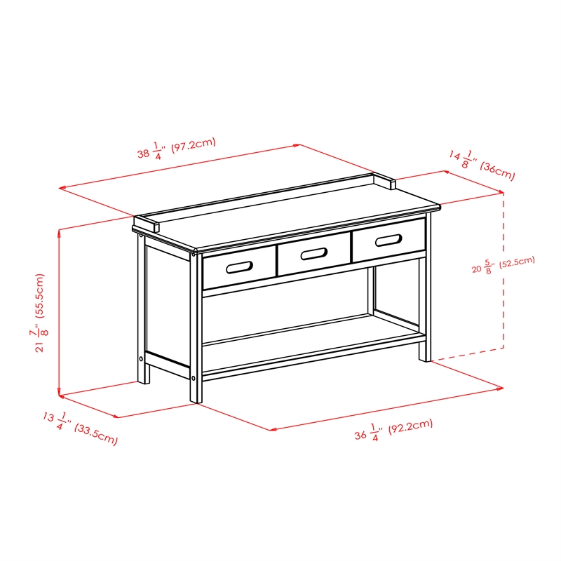 Pemberly Row 4 Pieces Storage Transitional Solid Wood Bench - Antique Walnut