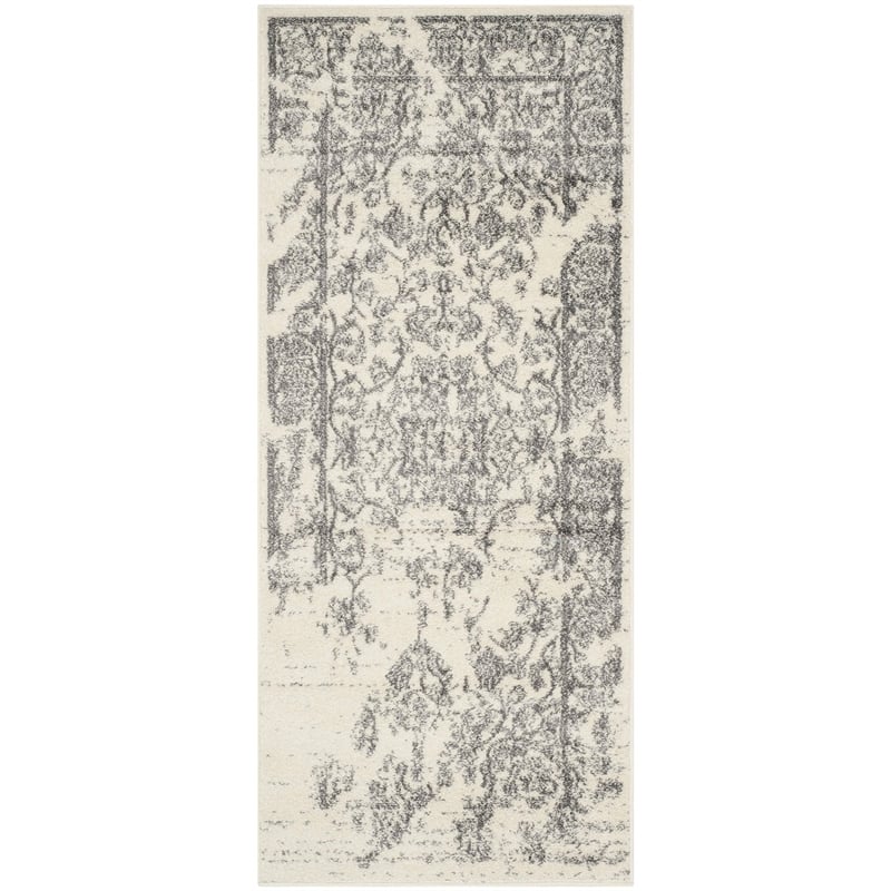 Pemberly Row Contemporary Polypropylene Ivory Area Rug - 2'6