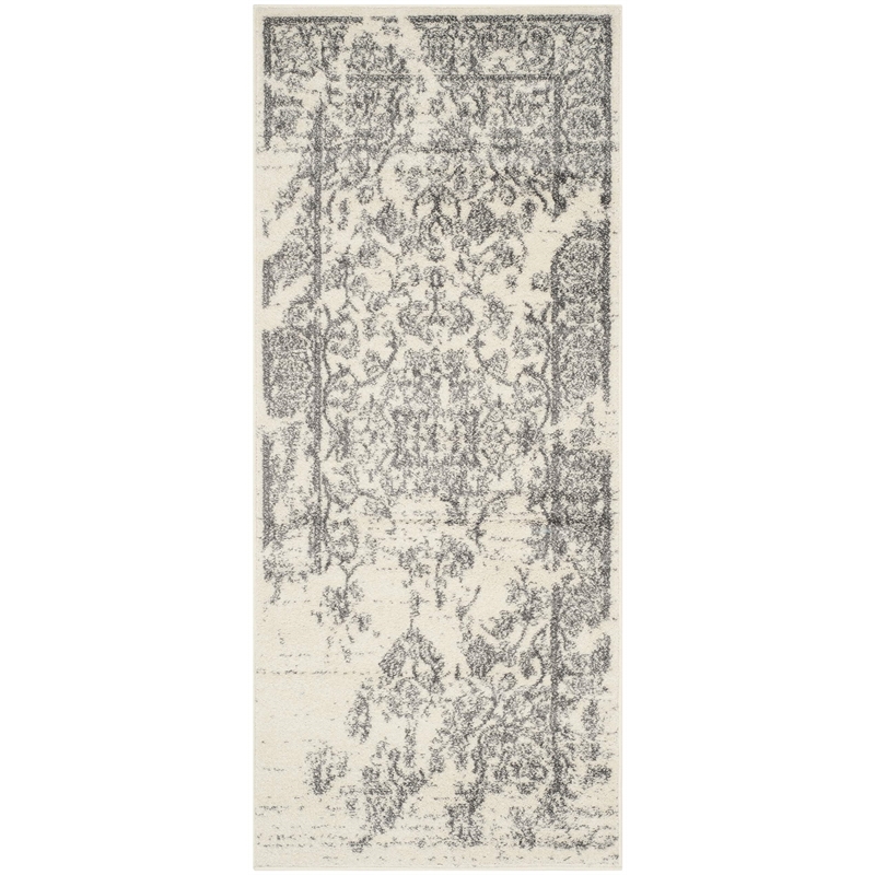 Pemberly Row Contemporary Polypropylene Ivory Area Rug - 2'6
