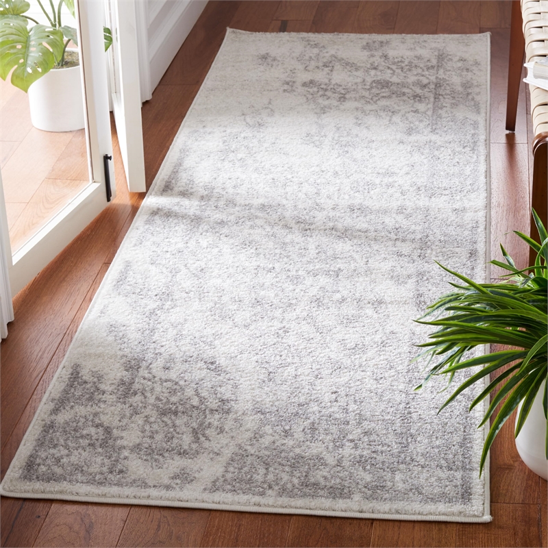 Pemberly Row Contemporary Polypropylene Ivory Area Rug - 2'6