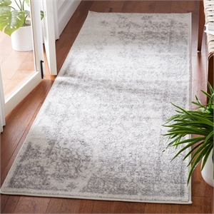 Pemberly Row Contemporary Polypropylene Ivory Area Rug - 2'6&quot x 8'