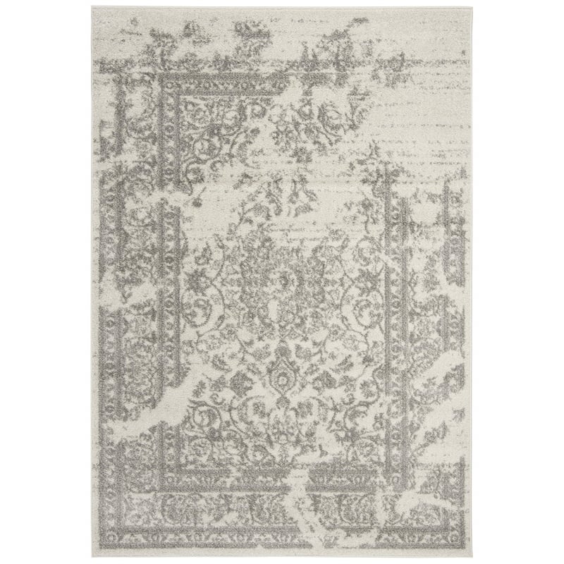Pemberly Row Contemporary Polypropylene Ivory Area Rug - 4' x 6'