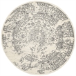 Pemberly Row Contemporary Polypropylene Ivory Area Rug - Round 4'