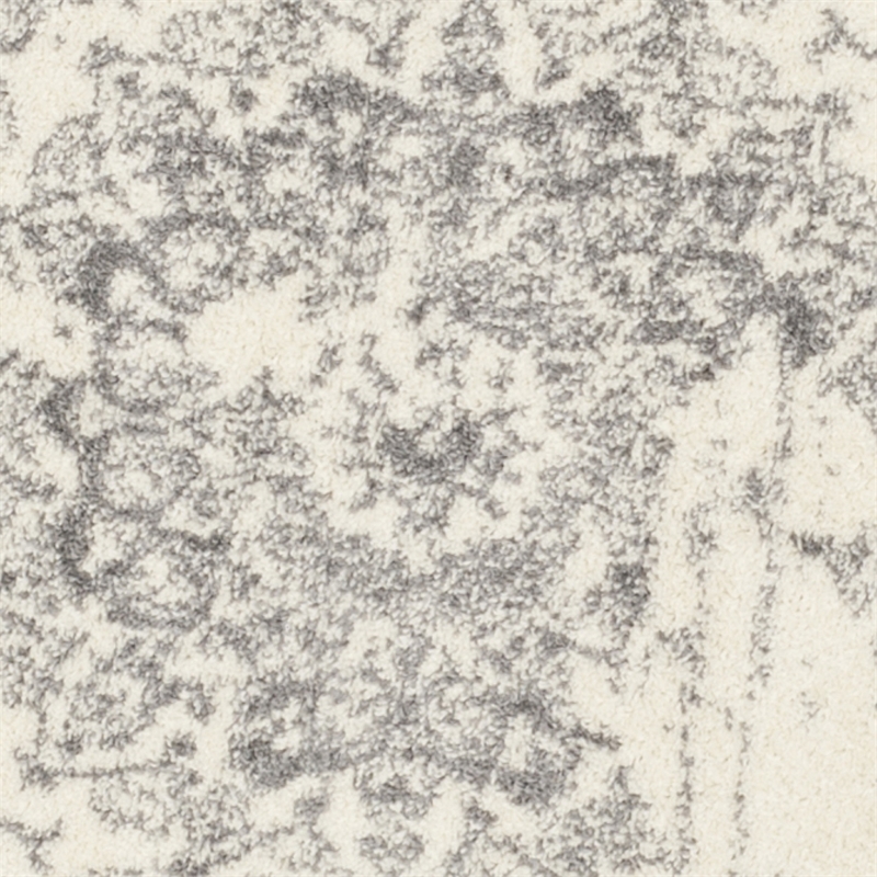 Pemberly Row Contemporary Polypropylene Ivory Area Rug - Round 4'