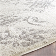 Pemberly Row Contemporary Polypropylene Ivory Area Rug - Round 4'