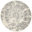 Pemberly Row Contemporary Polypropylene Ivory Area Rug - Round 6'