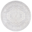Pemberly Row Contemporary Polypropylene Ivory Area Rug - Round 8'