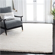 Pemberly Row Contemporary Polypropylene Ivory Shag Rug - 5'1