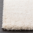 Pemberly Row Contemporary Polypropylene Ivory Shag Rug - 6' x 9'