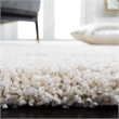 Pemberly Row Contemporary Polypropylene Ivory Shag Rug - Runner 2' x 10'