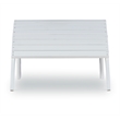 Pemberly Row Outdoor Solid Sturdy Acacia Wood Ottoman in White Stain