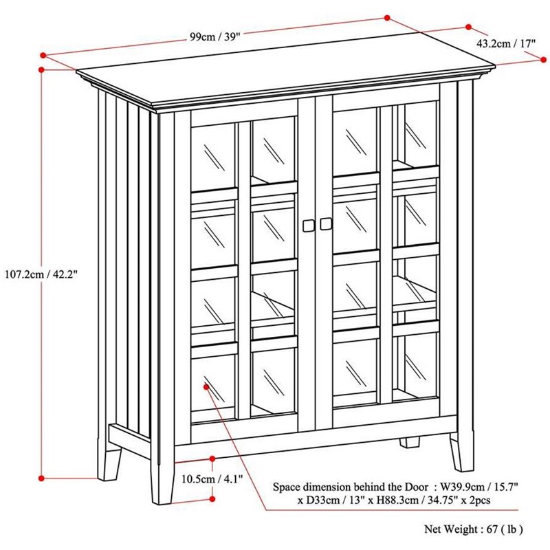 Pemberly Row Solid Wood 39 