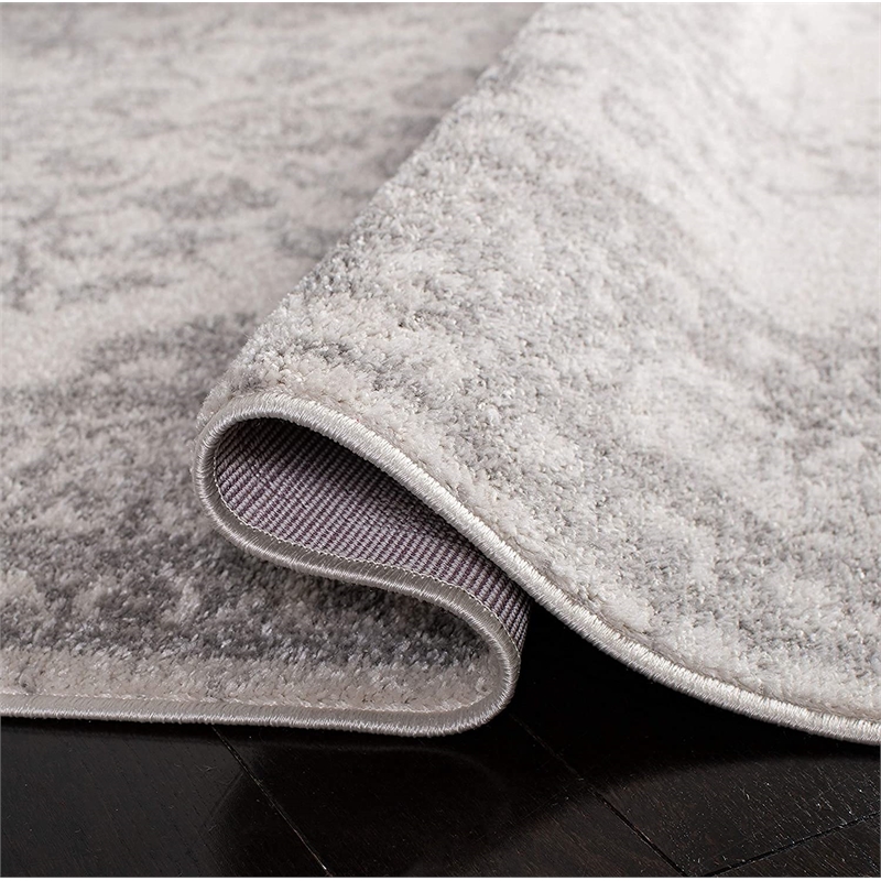 Pemberly Row Contemporary 10' Square Fabric Power Loomed Rug