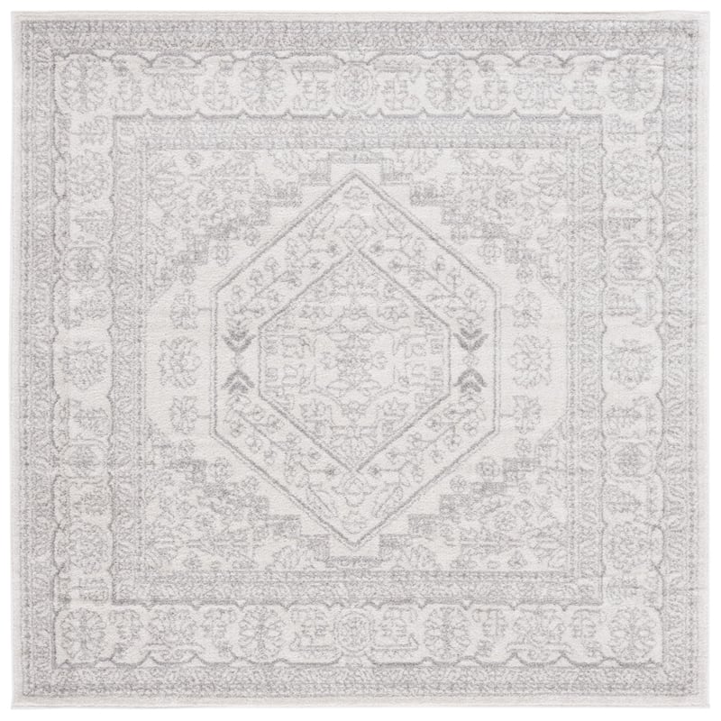 Pemberly Row Contemporary 10' Square Fabric Power Loomed Rug