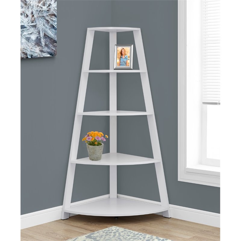 Pemberly Row Bookshelf Etagere Corner 4 Tier 60
