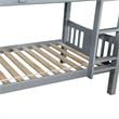 Pemberly Row Contemporary Wood Twin over Twin Bunk Bed in Gray