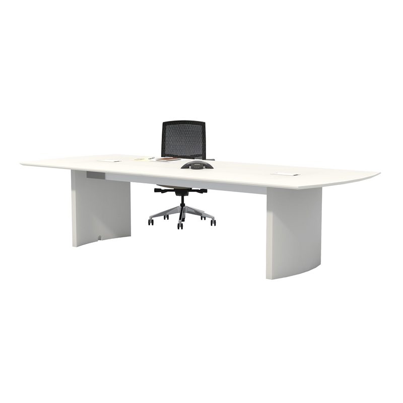 Pemberly Row Contemporary 10' Conference Table in Sea Salt Finish