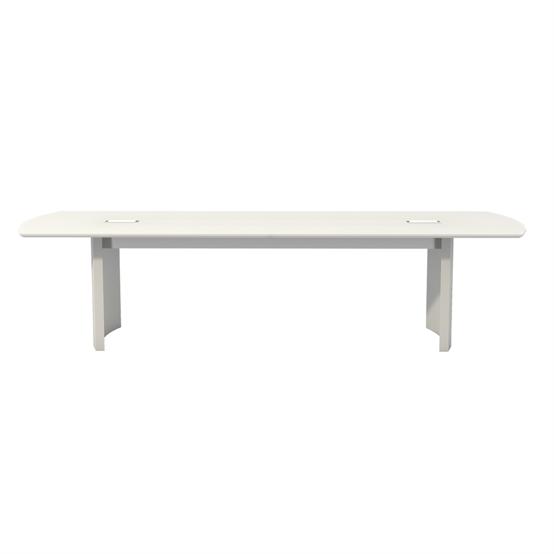 Pemberly Row Contemporary 10' Conference Table in Sea Salt Finish