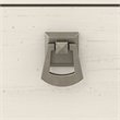 Pemberly Row Wood 60W L Desk with File Cabinet & Bookcase in Antique White