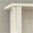 Pemberly Row Wood 60W L Desk with File Cabinet & Bookcase in Antique White