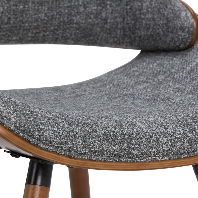 Pemberly Row Solid Wood Back Dining Side Chair in Gray and Natural