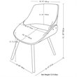 Pemberly Row Solid Wood Back Dining Side Chair in Gray and Natural