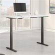 Pemberly Row Modern 60W Height Adjustable Standing Desk in White