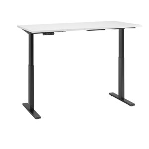 Pemberly Row Modern 60W Height Adjustable Standing Desk in White