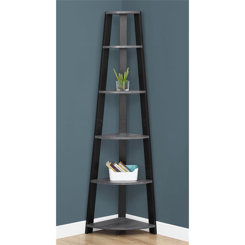 Pemberly Row Bookshelf Etagere Corner 5 Tier 72