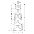 Pemberly Row Bookshelf Etagere Corner 5 Tier 72