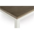 Pemberly Row 2 Tone Wood Dining Table in Rustic Taupe and Vanilla White
