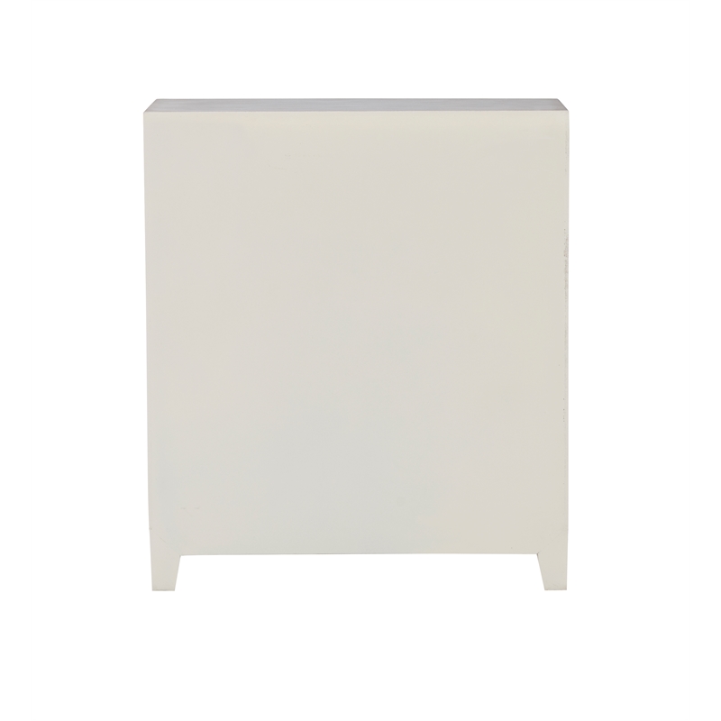 Pemberly Row Storage Accent Cabinet in Smokey Off White Distressed Wood