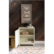 Pemberly Row Storage Accent Cabinet in Smokey Off White Distressed Wood