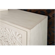 Pemberly Row Storage Accent Cabinet in Smokey Off White Distressed Wood