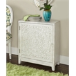 Pemberly Row Storage Accent Cabinet in Smokey Off White Distressed Wood