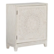 Pemberly Row Storage Accent Cabinet in Smokey Off White Distressed Wood