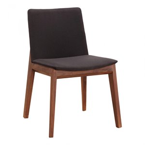 Pemberly Row Contemporary Dining Chair in Black - Set Of Two