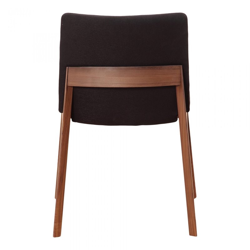 Pemberly Row Contemporary Dining Chair in Black - Set Of Two