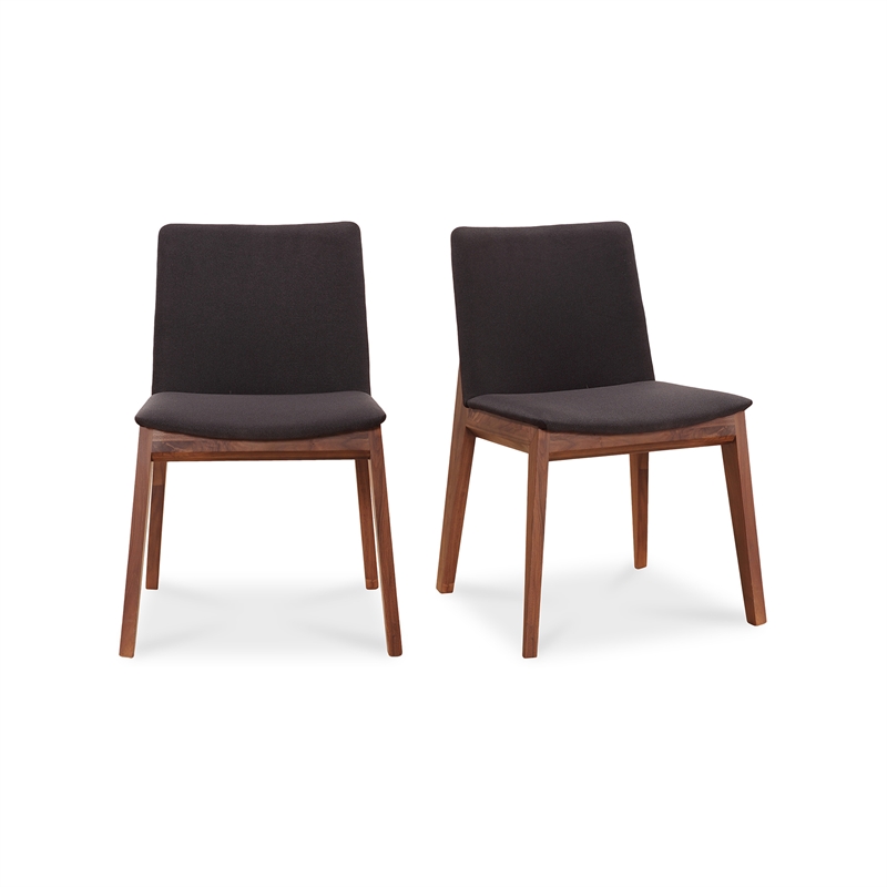 Pemberly Row Contemporary Dining Chair in Black - Set Of Two