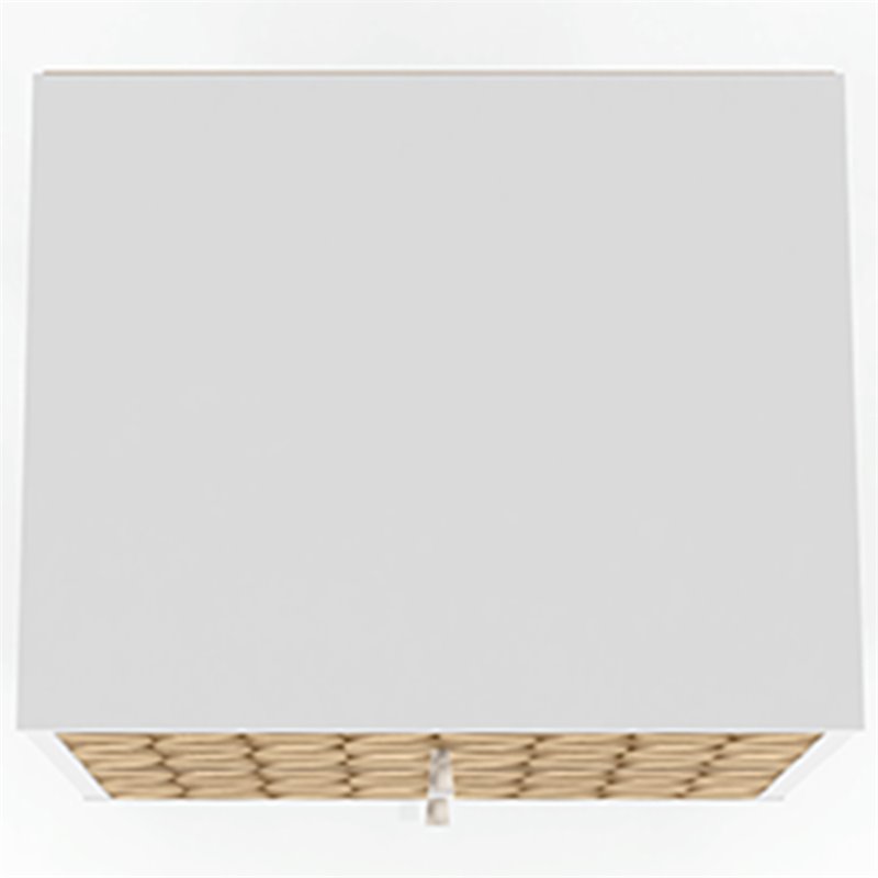 Pemberly Row Modern 2-Drawer Wood Nightstand in White & 3D Prints
